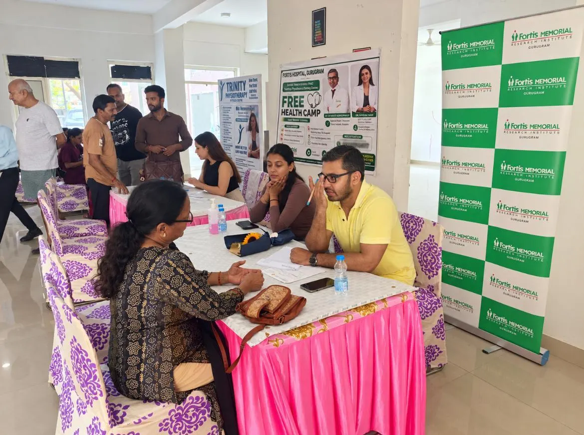 Free health camp consultations in progress
